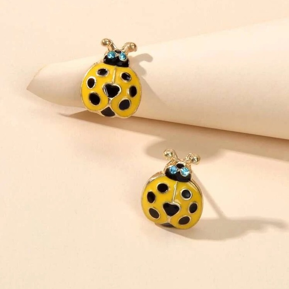 Beetle Rhinestone Earrings